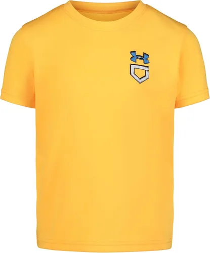 Vista 28 de Under Armour Camiseta de manga corta con gráfico de béisbol para niño Áspero atómico