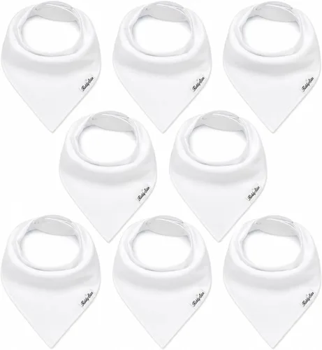 Vista 21 de KiddyStar Organic Cotton Baby Drool Bibs Soft, Adjustable, Absorbent, Unisex Teething Bandana Bibs for Babies