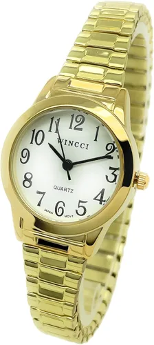 Vista 2 de Reloj clásico de moda con banda elástica redonda para mujer