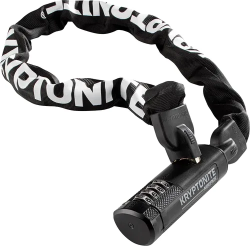 Vista 8 de Kryptonite Keeper 790 - Candado combinado de cadena para bicicleta, 3 pies de largo, resistente, antirrobo, vendido, seguro, dorado, cerradura