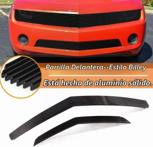 Vista 5 de Combo de rejilla frontal negra Billet para Chevy Camaro LT/LS V6 Phantom estilo principal superior inferior parachoques aluminio Billet Grill