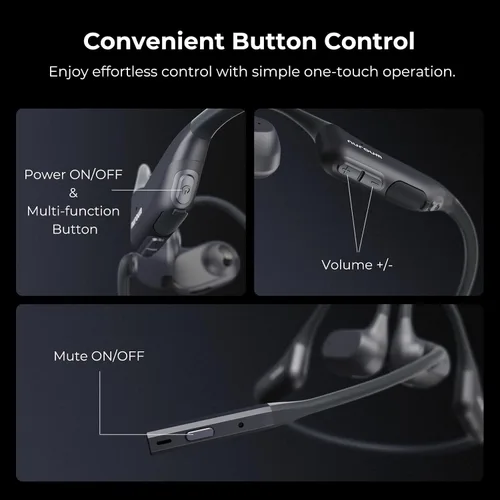 Vista 16 de NUROUM OpenEar Pro 2 - Auriculares con micrófono, auriculares Bluetooth con reducción de ruido, auriculares inalámbricos para el trabajo, conexión