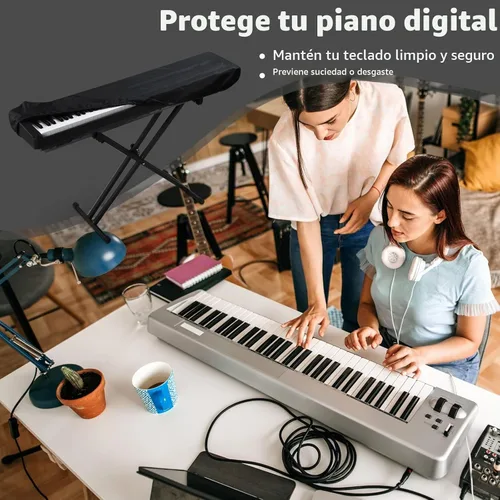 Vista 7 de Cubierta antipolvo para teclado de piano de 88 teclas, ajustable, a