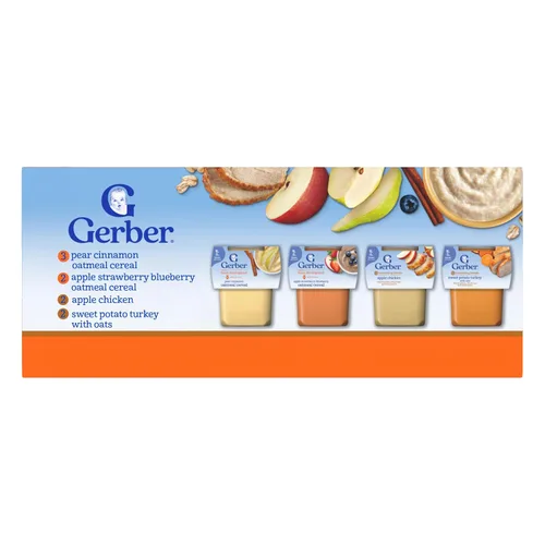 Vista 16 de Gerber Stage 2 Farmers Market - Paquete variado de alimentos para bebés, 4 onzas, paquete de 32