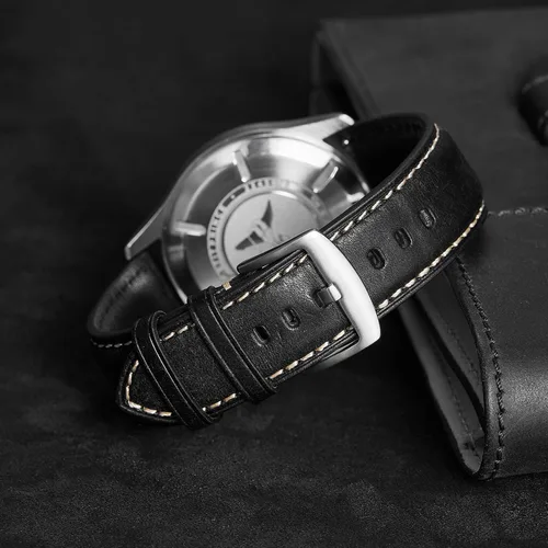 Vista 3 de Genuine Leather Watch Band,Italian Pueblo Cowhide,Quick Release,Silver Buckle,8 Colors,18mm 19mm 20mm 21mm 22mm