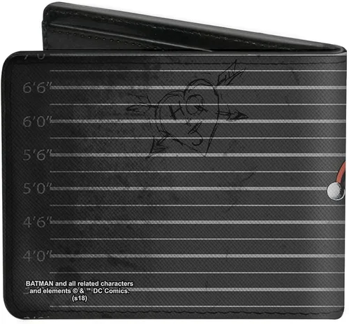 Vista 2 de Buckle-Down para hombre Harley Quinn Abrazando Joker PoseLineup Gris, Multicolor, Tamaño estándar