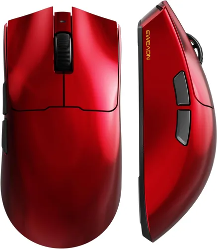 Vista 9 de S9 Max Ratón Inalámbrico para Juegos, Ratón Ergonómico para Computadora de 59G, Tres Modos, 8K Polling, 26K DPI, Sensor Óptico PAW3395, Interruptor