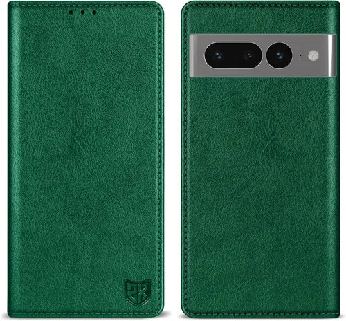 Vista 12 de ZZXX - Funda tipo cartera para Google Pixel 7, magnética fuerte de 6.3 Negro