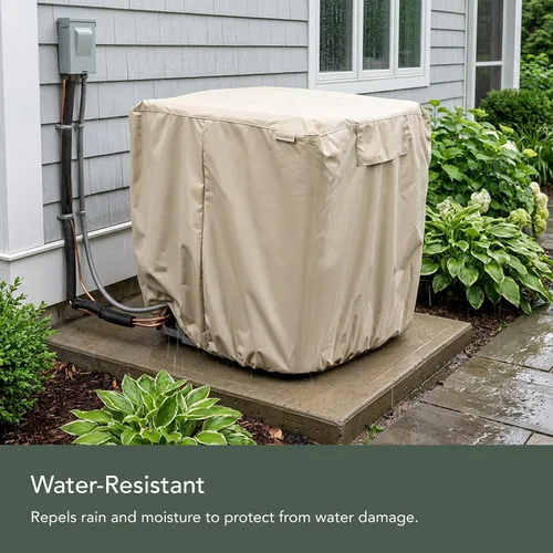 Vista 7 de Covermates Funda de aire acondicionado, protección duradera resistente a la intemperie para unidades al aire libre, poliéster Elite 300D, 30