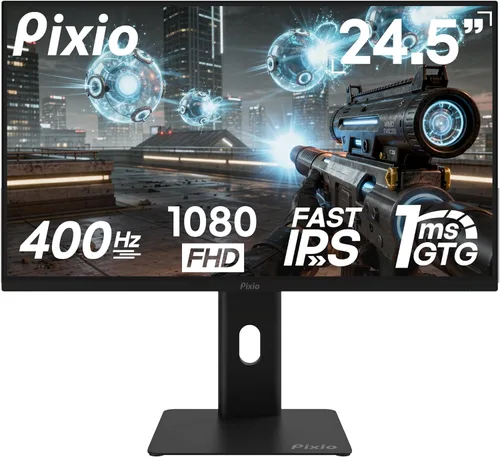 Vista 9 de Pixio PX248 Prime V2 Negro 24 pulgadas 180Hz Frecuencia de Actualización FHD 1080p Resolución Panel Fast-IPS 1ms GTG Tiempo de Respuesta