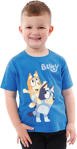 Vista 2 de Bluey Camisa Camiseta de verano de manga corta para niños Camisas de bingo para niños Camisetas de bingo Tallas 18M a 5