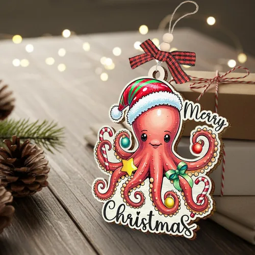 Vista 7 de Adorno de pulpo 2025, regalos de pulpo para amigos, mujeres, compañeros de trabajo, regalos para amantes de los animales con temática oceánica