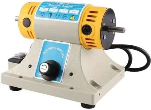 Vista 6 de TM-2 joyería roca pulidor máquina de búfer banco torno pulidor 350W+accesorios
