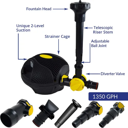Vista 2 de Laguna PowerJet 600 fuente / Cascada Kit de bomba para estanques de hasta 1200-galones