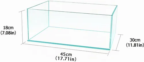 Vista 2 de Fzone 6.4 Gal Acuario poco profundo sin borde de bajo contenido de hierro para peces Nova Clear Ultra-Blanco con bordes biselados de 45° de vidrio