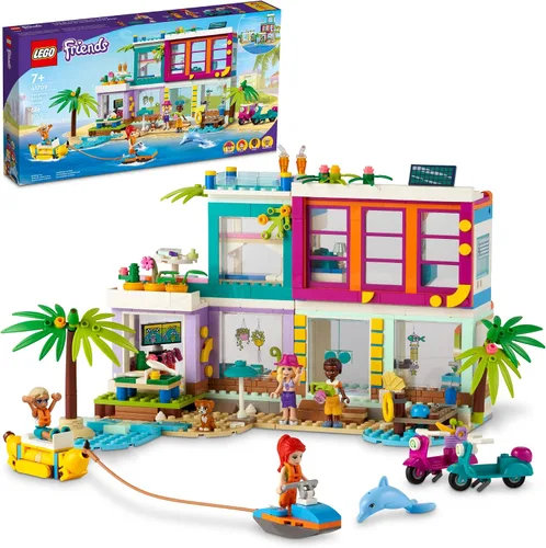 Vista 7 de LEGO Friends Vacation Beach House 41709 Kit de construcción; regalo para niños mayores de 7 años; incluye una mini muñeca Mia, más 3 personajes más