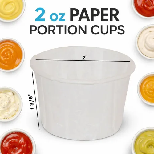 Vista 2 de Juego de 500 tazas de papel para porción de soufflé de 2 onzas