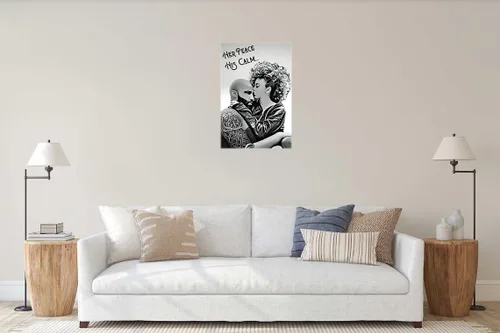 Vista 3 de SunRain Arts Arte afroamericano negro, arte gris moderno, decoración de pared afroamericana, arte de pared inspirador de hombre negro, arte de pared