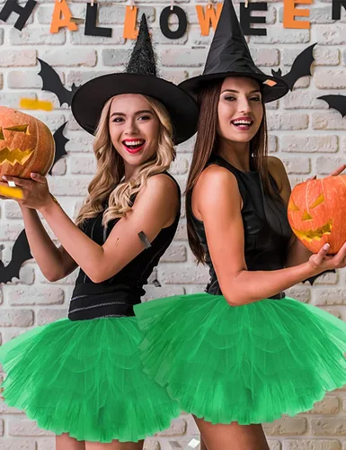 Vista 7 de Tutús para mujeres, faldas de tul tutú para adultos, disfraces para mujeres, 5 capas, faldas tutú para niñas, adolescentes, Halloween, ballet