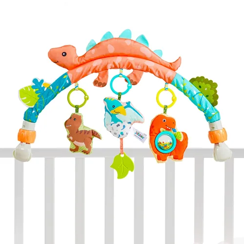 Vista 8 de Jollybaby Moisés cochecito móvil de juguete para bebé de 0 a 6 a 12 meses, juguete colgante de arco con clip para bebé, juguete Montessori sensorial
