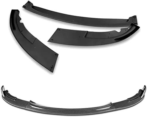 Vista 2 de Kit de 3 piezas de parachoques delantero compatible con BMW E90 E92 E93 M3 2008-2013, alerón de protección divisor estilo STP, difusor de aire