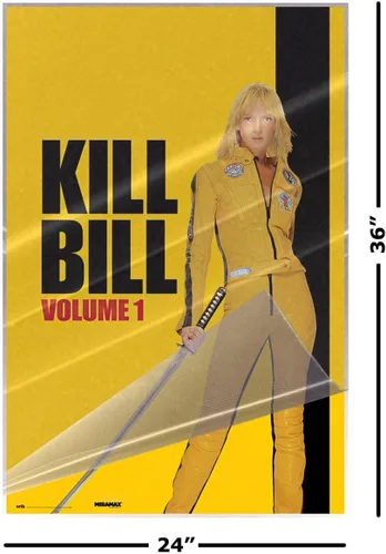 Vista 2 de POSTER STOP ONLINE Kill Bill Volume 1 - Póster de película (estilo regular, mamba negra y katana) (tamaño: 24 x 36 pulgadas) (póster laminado)