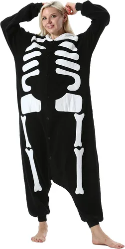 Vista 3 de DarkCom Unisex Adult Cosplay Animal Onesie Halloween Costume Christmas One Piece Pajamas Sleepwear for Women Men
