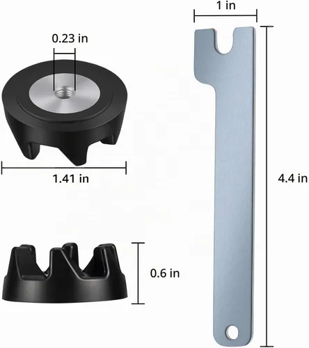Vista 2 de Mudder 9704230 - Paquete de 5 piezas de repuesto para licuadora con llave