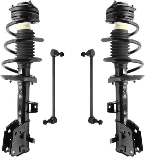 Vista 80 de Detroit Axle - Kit de 4 piezas RWD Puntales Delanteros Barras Estabilizadoras para Ford F-150 2021 2022 2023 2024, 2 Puntales con Resorte Helicoidal