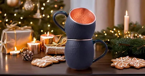 Vista 3 de STAGLIFE Tazas de 20 onzas negras mate de Moscú Mule tazas de cobre puro para agua potable, regalos para hombres y mujeres en aniversario, tazas