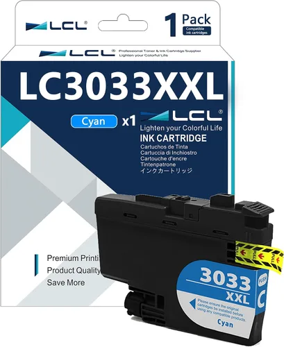 Vista 9 de LCL Cartucho de tinta compatible con pigmento de repuesto para Brother LC3033 XXL LC3033XXL LC3033BK para MFC-J995DW MFC-J995DW XL MFC-J815DW XL