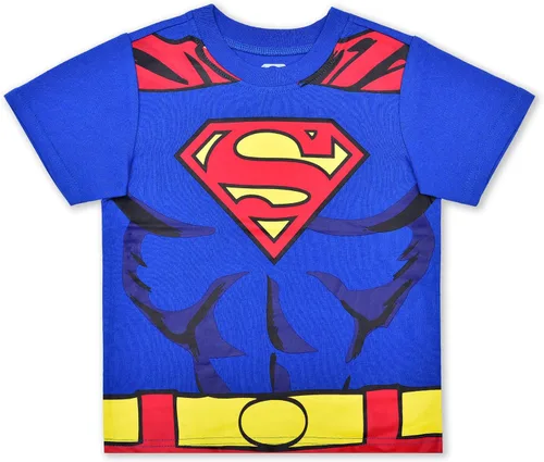 Vista 2 de DC Comics Boys Batman and Superman T-Shirt and Pants Set for Toddler and Little Kids