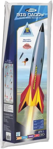Vista 10 de Estes 2162 Big Daddy Kit de construcción de cohetes, kit avanzado de modelo de cohete volador para mayores de 10 años