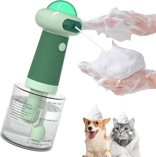 Vista 9 de Dispensador eléctrico de champú para perros, rociador de champú para gatos IPX7, suministros de baño para mascotas, dispensador automático de champú