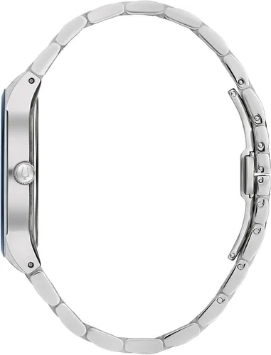 Vista 2 de Bulova Reloj de cuarzo multifunción de 3 manecillas para hombre con esfera de diamante, cristal de borde a borde