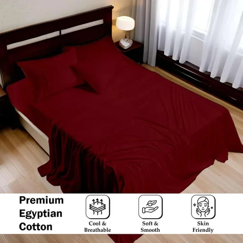 Vista 6 de Ready To Rest Juego de sábanas 100% algodón egipcio dividido tamaño Queen para cama ajustable de 5 piezas, se adapta a colchones de hasta 16