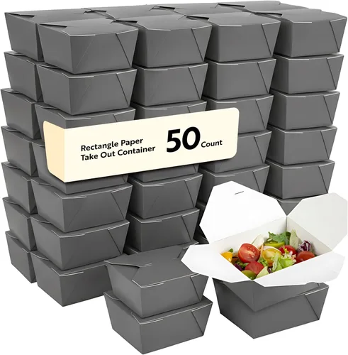 Vista 34 de Restaurantware Contenedor desechable para llevar, 30 oz / #1, negro
