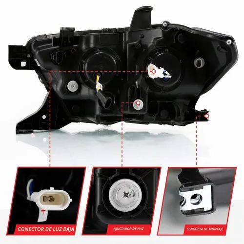 Vista 5 de ANZO USA 111496 TOYOTA TACOMA 16-22 LED PROYECTOR FAROS ESTILO PLANK BLACK W/AMBER (PARA HALÓGENO DRL)