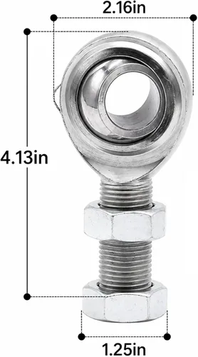 Vista 4 de Universal Street Rod redondo 3/4" eje de dirección soporte Heim Junta/Rod End