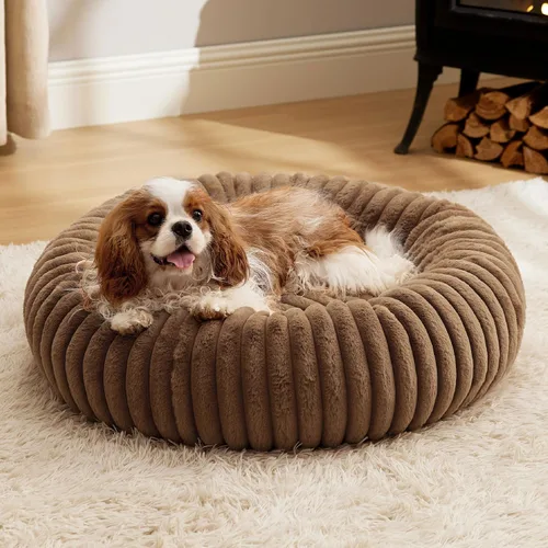 Vista 14 de Bedsure ComfyFleece® Donut - Cama para perros pequeños con funda extraíble lavable