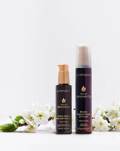 Vista 9 de L'ANZA Rapid Bond Reconstructor - Aceite curativo de queratina para el cuidado del cabello, tratamiento de restauración de bonos, tratamiento