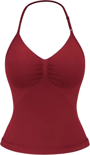 Vista 26 de YEOREO SoftHue Impact Longline Top de Tirantes para Mujer Camiseta sin Mangas Halter para Ejercicio sin Espalda Gimnasio Longline con Correa