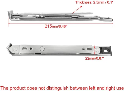 Vista 2 de uxcell Bisagra de ventana abatible de 8 pulgadas, acero inoxidable 202, 2 piezas