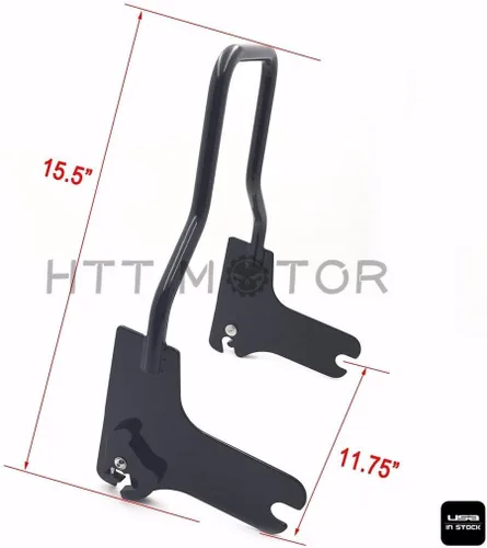 Vista 5 de SBB06- Respaldo vertical para pasajero Sissy Bar compatible con Harley Touring Street Glide 1997-2008