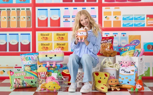 Vista 6 de iscream Screamsicles Movie Time - Peluche Kawaii de 8 pulgadas, palomitas de maíz con mantequilla