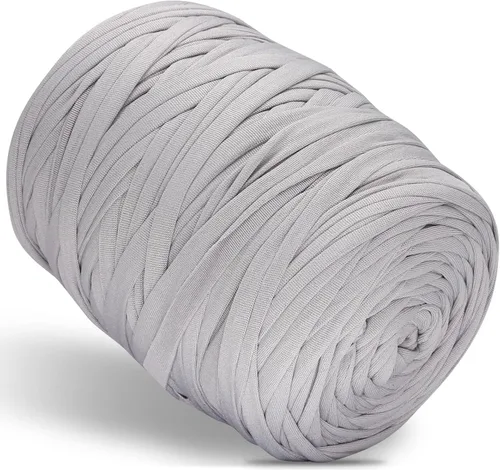 Vista 37 de 400g de hilo de tela elástica para tejer con ganchillo para DIY, 119 metros de hilo de espagueti grueso para tejer para proyectos de bolso, cesta