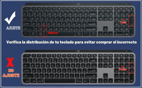 Vista 2 de Funda para teclado Logitech MX Keys S/MX Keys S Combo Teclado inalámbrico /Logitech MX Keys Teclado inalámbrico avanzado/Teclado Logitech Craft Negro