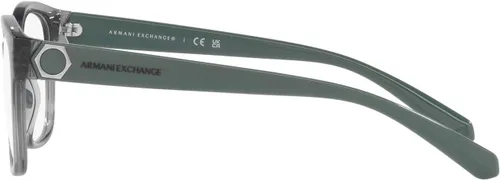 Vista 4 de AX ARMANI EXCHANGE Marcos rectangulares para gafas Ax3098 para mujer, Lente verde y transparente brillante