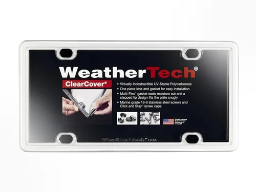 Vista 19 de WeatherTech ClearCover - Cubierta de lente de acrílico transparente con marco duradero que protege las matrículas, color negro