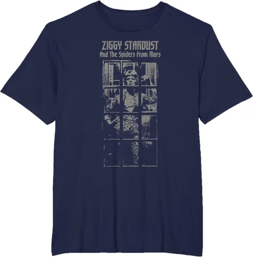 Vista 17 de David Bowie - Camiseta And The Spiders From Mars Faded, Negro